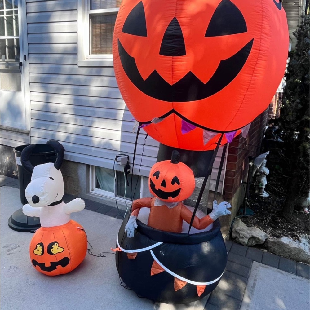 Halloween Pumpkin and Dog Inflatable Costume Set